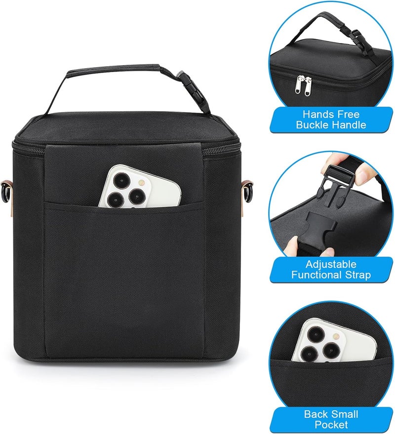 accmor Breastmilk Cooler Bag with Ice Pack, Baby Bottle Cooler Bags, Insulated Bottle Cooler Tote Bags On The Go, Fits 6 Large 9oz Bottles, for Nursing Mom Daycare Travel, Black - Image 5